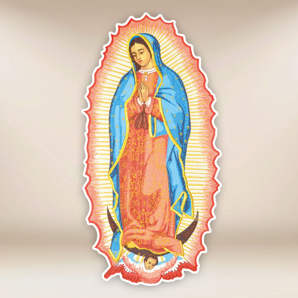 applicazione ricamata Madonna di Guadalupe