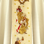 Casula sacerdotale ricamata per Natale