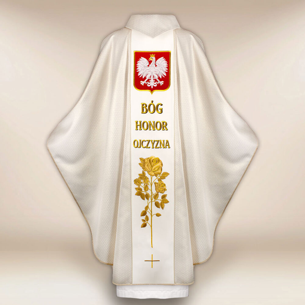 Casula sacerdotale ricamata Patriotica