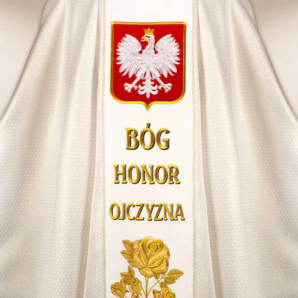 Casula sacerdotale ricamata Patriotica
