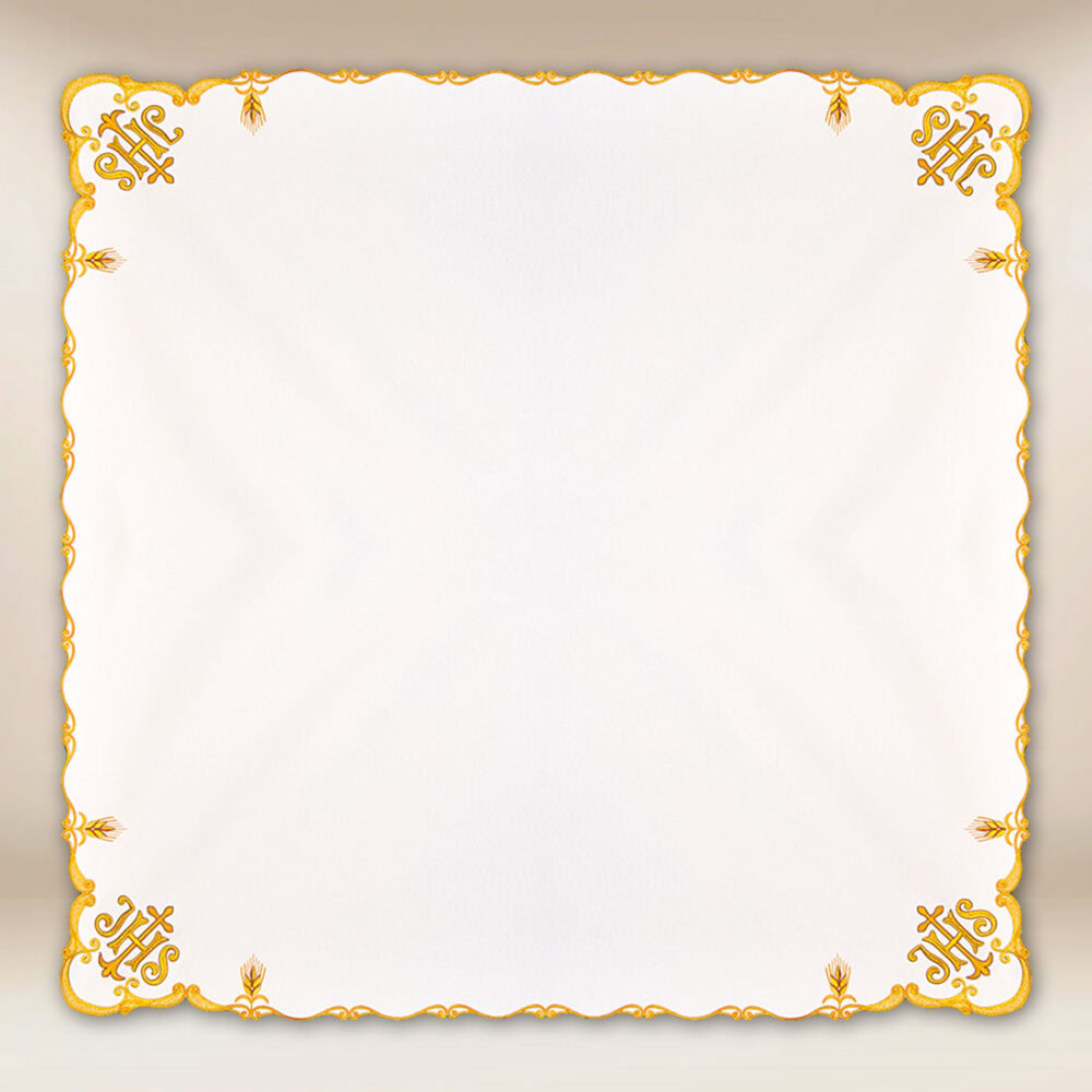 Tovaglietta d'altare ricamata di dimensioni 110cm× 110cm