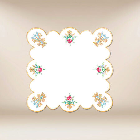 Tovaglietta d'altare mariana ricamata 45x45cm