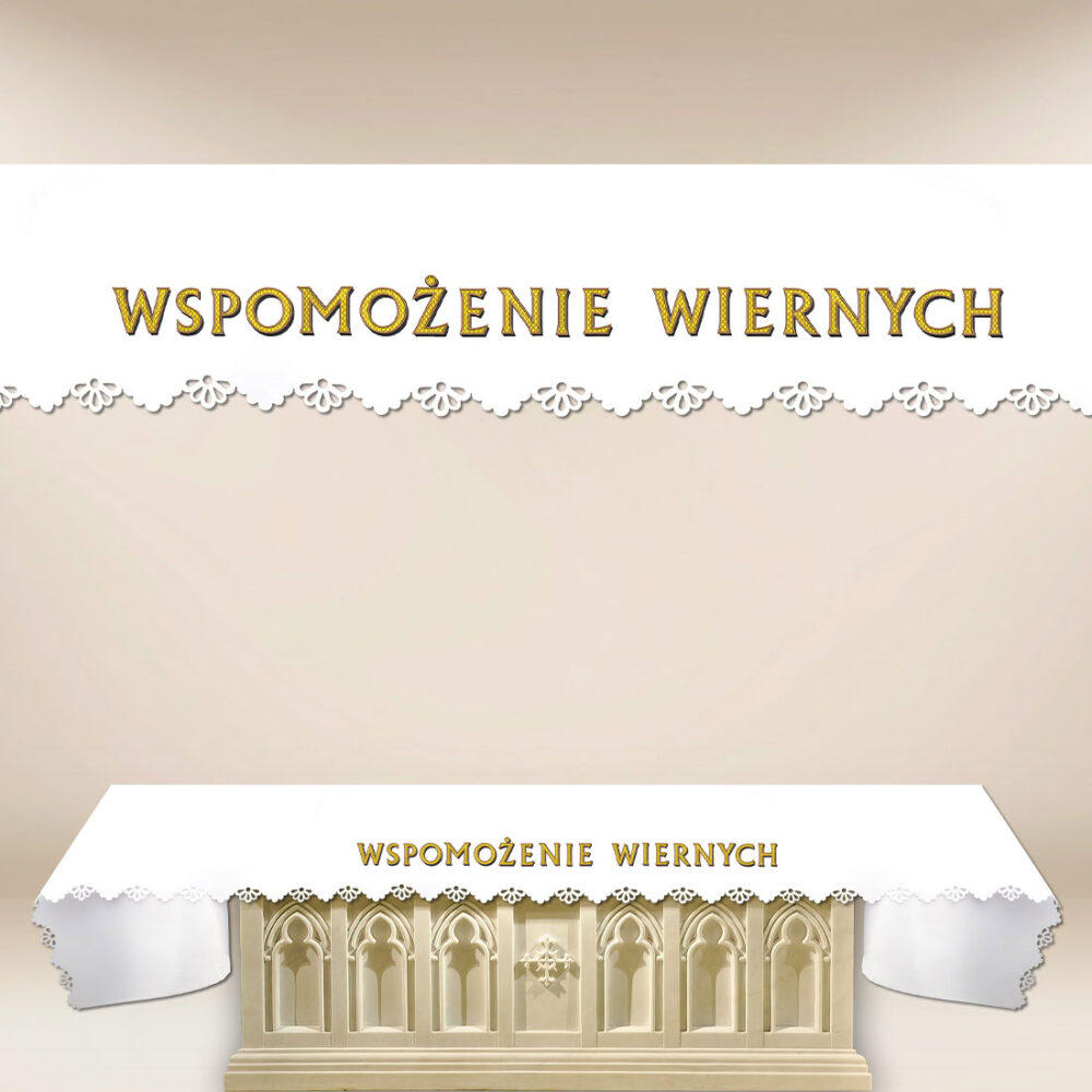 Obrus foto wycinany laserowo “Wspomożenie Wiernych”