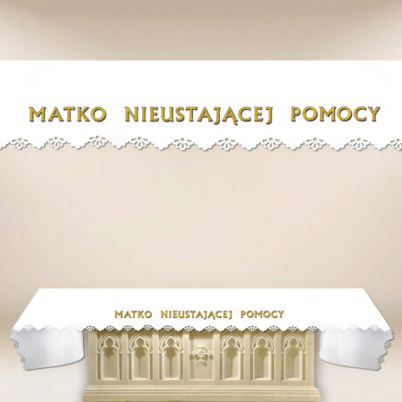 Obrus foto wycinany laserowo “Matko Nieustającej Pomocy”