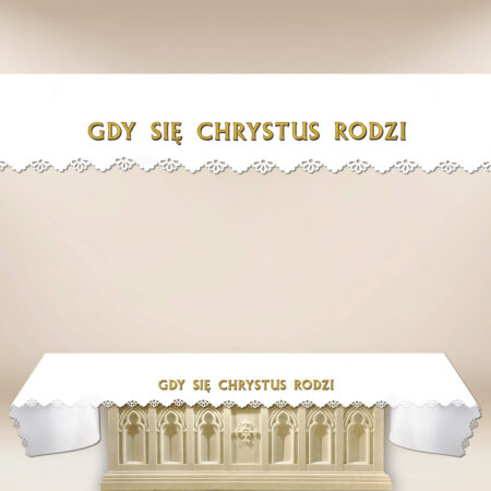 Obrus foto wycinany laserowo „Gdy Się Chrystus Rodzi”