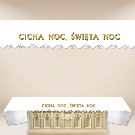 Obrus foto wycinany laserowo „Cicha Noc Święta Noc”