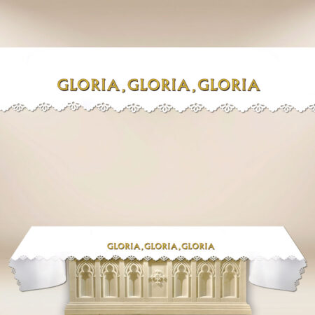 Obrus foto wycinany laserowo „Gloria Gloria Gloria”