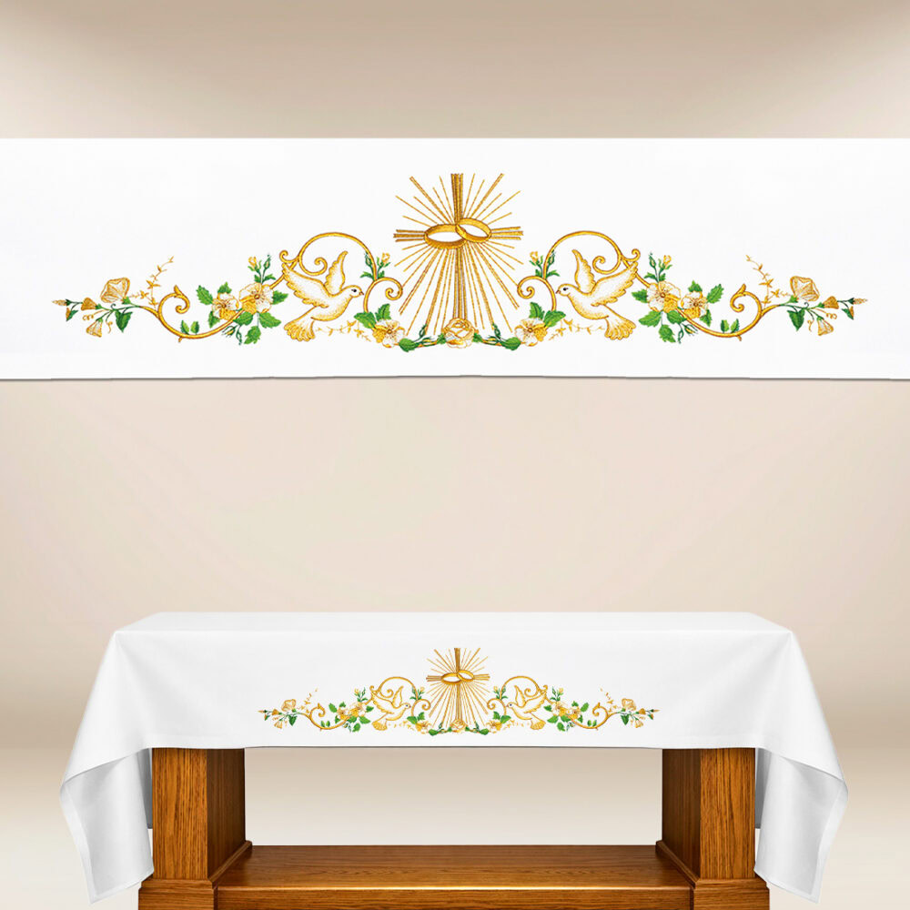 Tovaglia da altare ricamata per matrimonio