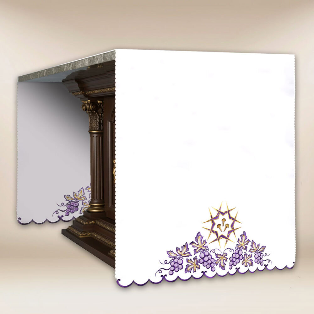 Tovaglia per altare ricamata con croci