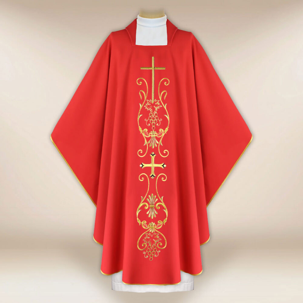 Casula liturgica con motivo della croce