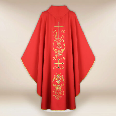 Casula liturgica con motivo della croce