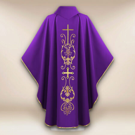 Casula liturgica con motivo della croce