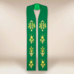 Stola sacerdotale ricamata con IHS