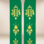 Stola sacerdotale ricamata con IHS