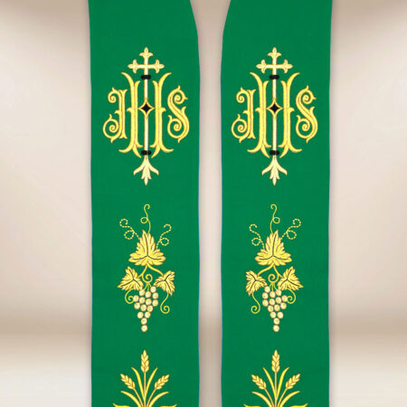 Stola sacerdotale ricamata con IHS