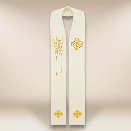 Stola sacerdotale ricamata con siMadonnaolo Oazowy