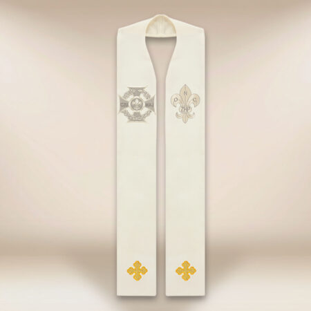 Stola sacerdotale ricamata con siMadonnaolo scout