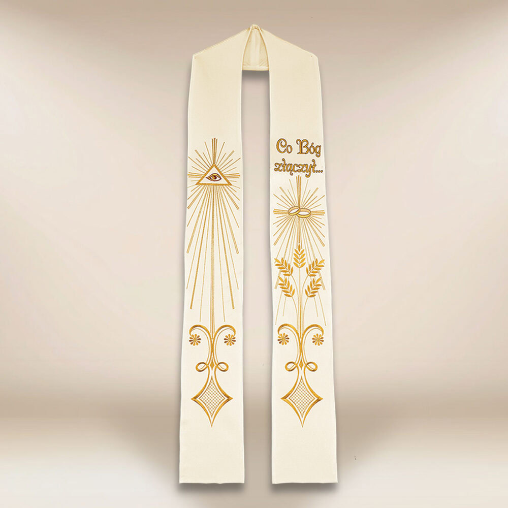 Stola sacerdotale ricamata per matrimonio