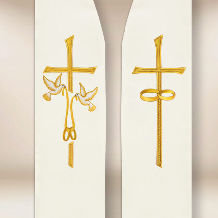 Stola sacerdotale ricamata nuziale