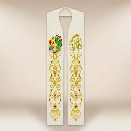 Stola sacerdotale ricamata natalizia