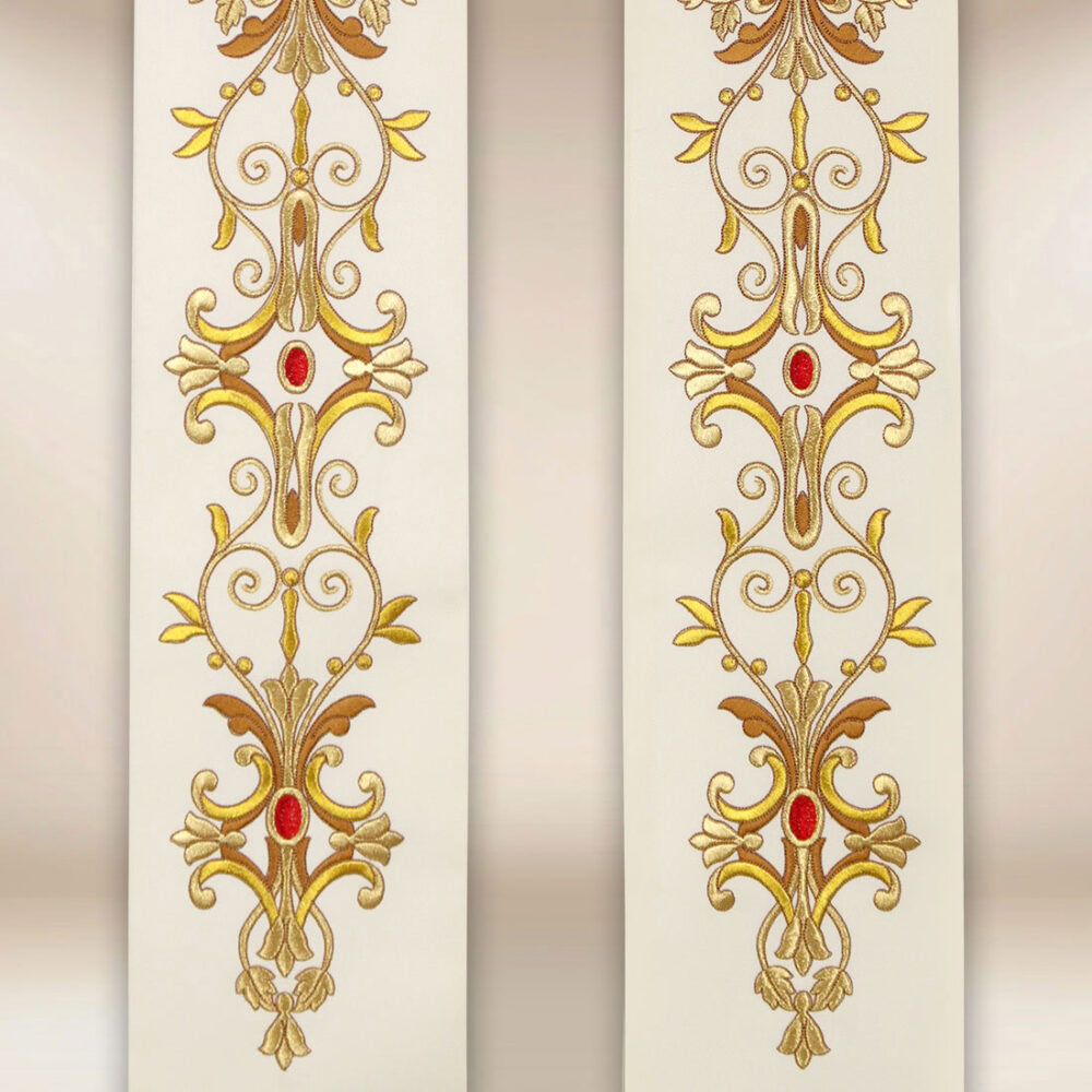 Stola sacerdotale ricamata con l'immagine di San Giovanni Battista