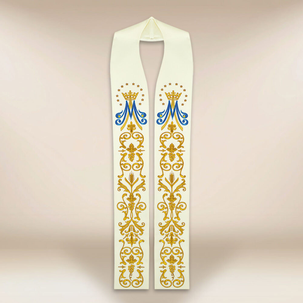 La stola sacerdotale ricamata Mariana