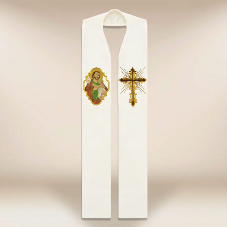 Stola sacerdotale ricamata San Giuseppe