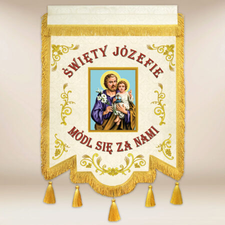 Chorągiew dwustronna kościelna – Św. Józef