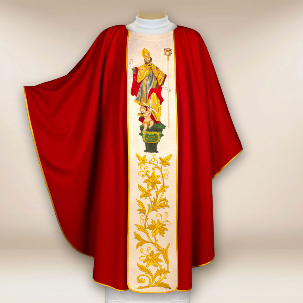 Casula sacerdotale ricamata “San Blaisio”