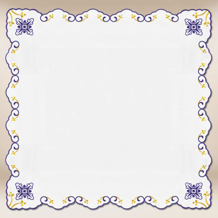 Tovaglietta ricamata viola 95×95