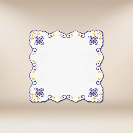 Tovaglietta ricamata viola 45×45