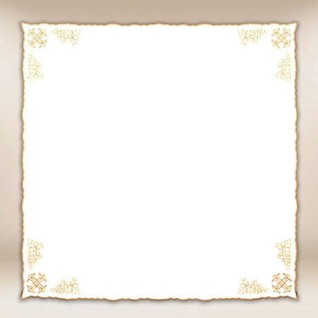 Tovaglietta ricamata dorata 95x95