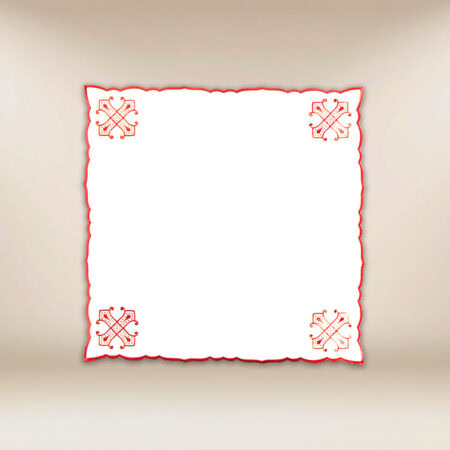 Tovaglietta ricamata rossa 45x45