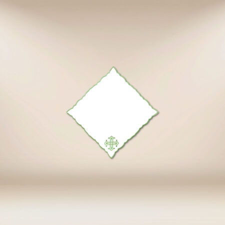 Tovaglietta ricamata verde 32x32